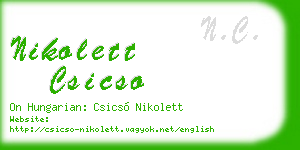 nikolett csicso business card