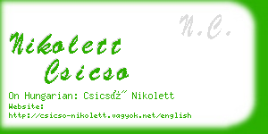 nikolett csicso business card